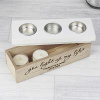 Personalised You Light Up My Life Triple Tea Light Box Extra Image 2 Preview